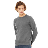 3901 BELLA + CANVAS Sponge Fleece Raglan Crewneck Sweatshirt Deep Heather