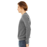 3901 BELLA + CANVAS Sponge Fleece Raglan Crewneck Sweatshirt Deep Heather