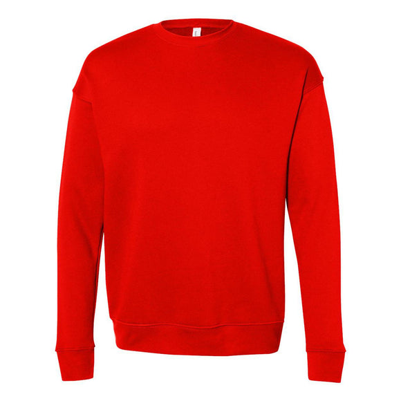 3945 BELLA + CANVAS Sponge Fleece Drop Shoulder Crewneck Sweatshirt Poppy