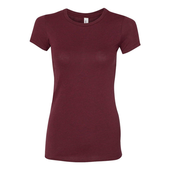 6004 BELLA + CANVAS Women's Slim Fit Tee Heather Cardinal