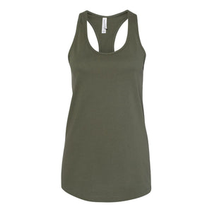 6008 BELLA + CANVAS Women's Jersey Racerback Tank Military Green