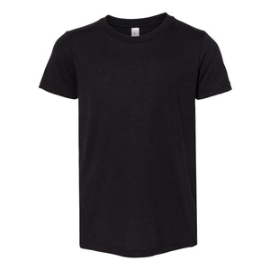 3413Y BELLA + CANVAS Youth Triblend Tee Solid Black Triblend