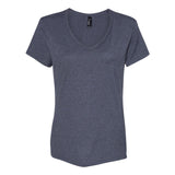 S04V Hanes Perfect-T Women’s V-Neck T-Shirt Charcoal Heather