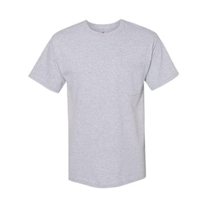 W110 Hanes Workwear Pocket T-Shirt Light Steel