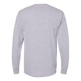 W120 Hanes Workwear Long Sleeve Pocket T-Shirt Light Steel