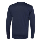 W120 Hanes Workwear Long Sleeve Pocket T-Shirt Navy