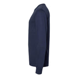 W120 Hanes Workwear Long Sleeve Pocket T-Shirt Navy