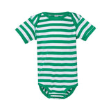 4400 Rabbit Skins Infant Baby Rib Bodysuit Kelly/ White Stripe