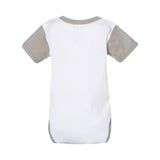 4400 Rabbit Skins Infant Baby Rib Bodysuit White/ Titanium