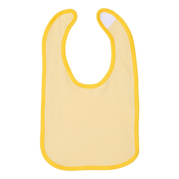 1004 Rabbit Skins Infant Contrast Trim Premium Jersey Bib Banana/ Yellow