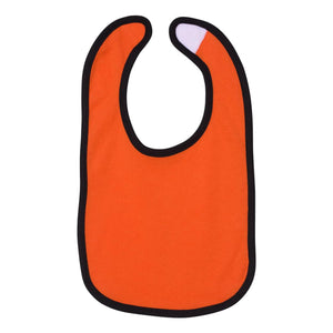 1004 Rabbit Skins Infant Contrast Trim Premium Jersey Bib Orange/ Black