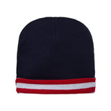 4451 Rabbit Skins Infant Baby Rib Cap Navy/ Red-White Stripe