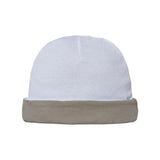 4451 Rabbit Skins Infant Baby Rib Cap White/ Titanium