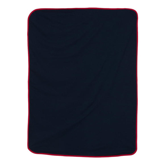 1110 Rabbit Skins Premium Jersey Infant Blanket Navy/ Red