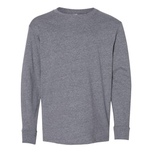 6201 LAT Youth Fine Jersey Long Sleeve Tee Granite Heather