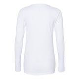 3538 LAT Women's Fine Jersey Lace-Up Long Sleeve T-Shirt Blended White/ Titanium