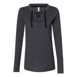 3538 LAT Women's Fine Jersey Lace-Up Long Sleeve T-Shirt Vintage Smoke/ Black