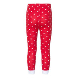 202Z Rabbit Skins Toddler Baby Rib Pajama Pants Red & White Dot