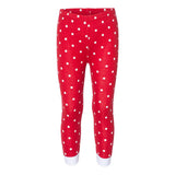 202Z Rabbit Skins Toddler Baby Rib Pajama Pants Red & White Dot