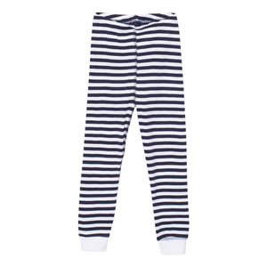 202Z Rabbit Skins Toddler Baby Rib Pajama Pants Navy & White Stripe