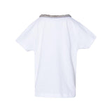 3329 Rabbit Skins Toddler Girls' Ruffle Neck Fine Jersey Tee White/ Titanium