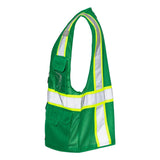 B100-111 Kishigo EV Series® Enhanced Visibility Multi-Pocket Mesh Vest Green/ Lime - B104