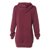 PRM65DRS Independent Trading Co. Women’s Special Blend Hooded Sweatshirt Dress Maroon