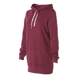 PRM65DRS Independent Trading Co. Women’s Special Blend Hooded Sweatshirt Dress Maroon