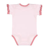 4429 Rabbit Skins Infant Ruffle Fine Jersey Bodysuit Ballerina/ Mauvelous