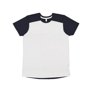 6911 LAT Forward Shoulder Fine Jersey Tee White/ Navy