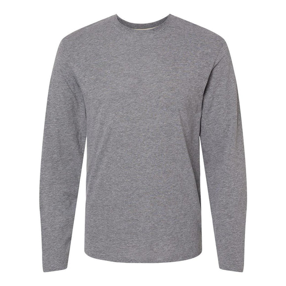 6918 LAT Fine Jersey Long Sleeve Tee Granite Heather