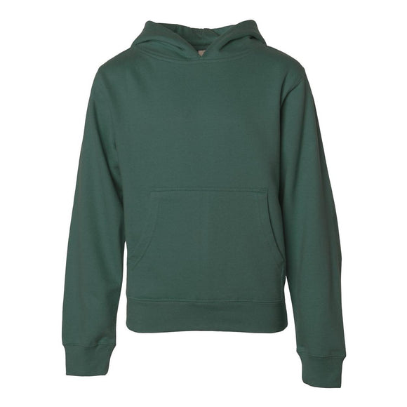 SS4001Y Independent Trading Co. Youth Midweight Hooded Sweatshirt Alpine Green