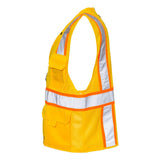 B100-111 Kishigo EV Series® Enhanced Visibility Multi-Pocket Mesh Vest Yellow/ Orange - B106