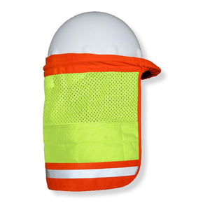 1624 Kishigo Brisk Cooling Series® Hard Hat Sun Shield Lime/ Orange