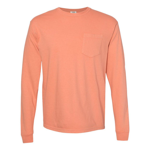 4410 Comfort Colors Garment-Dyed Heavyweight Long Sleeve Pocket T-Shirt Terracotta