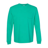 4410 Comfort Colors Garment-Dyed Heavyweight Long Sleeve Pocket T-Shirt Island Green