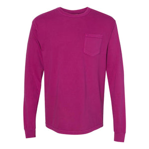 4410 Comfort Colors Garment-Dyed Heavyweight Long Sleeve Pocket T-Shirt Boysenberry