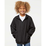 EXP24YWZ Independent Trading Co. Youth Lightweight Windbreaker Full-Zip Jacket Black