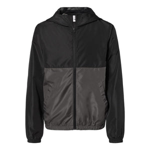 EXP24YWZ Independent Trading Co. Youth Lightweight Windbreaker Full-Zip Jacket Black/ Graphite