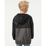 EXP24YWZ Independent Trading Co. Youth Lightweight Windbreaker Full-Zip Jacket Black/ Graphite