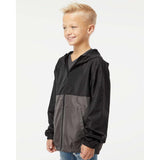 EXP24YWZ Independent Trading Co. Youth Lightweight Windbreaker Full-Zip Jacket Black/ Graphite