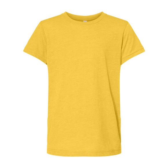 3413Y BELLA + CANVAS Youth Triblend Tee Yellow Gold Triblend