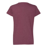 3516 LAT Women's Fine Jersey Tee Vintage Burgundy