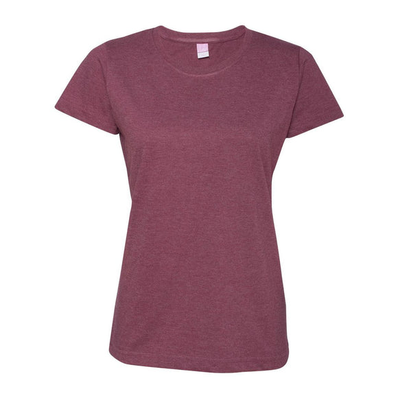 3516 LAT Women's Fine Jersey Tee Vintage Burgundy