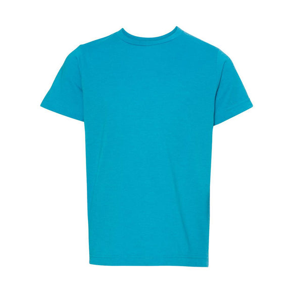 6101 LAT Youth Fine Jersey Tee Vintage Turquoise