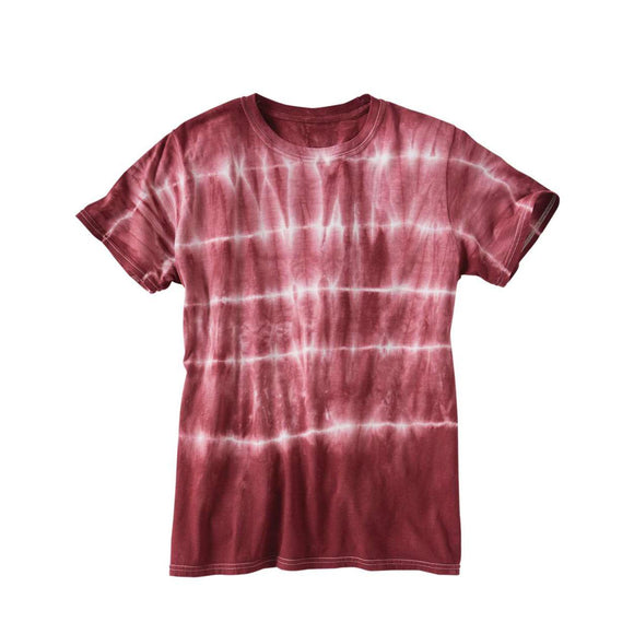 640SB Dyenomite Shibori Tie-Dyed T-Shirt Maroon