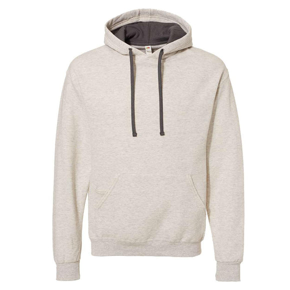 SF76R Fruit of the Loom Sofspun® Hooded Sweatshirt Oatmeal Heather