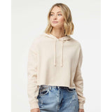 AFX64CRP Independent Trading Co. Women’s Lightweight Crop Hooded Sweatshirt Bone