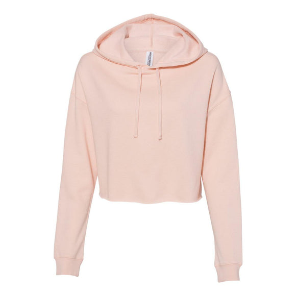 AFX64CRP Independent Trading Co. Women’s Lightweight Crop Hooded Sweatshirt Blush