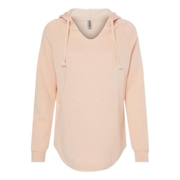 PRM2500 Independent Trading Co. Women’s Lightweight California Wave Wash Hooded Sweatshirt Blush